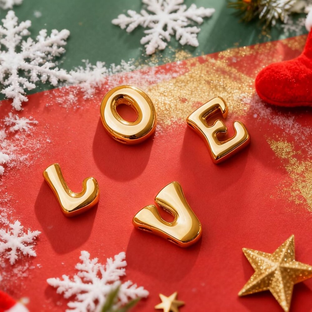 Lightweight Personalizable Bubble Initial Necklac… - image 7